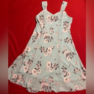 Madison Leigh Dress Floral Polka Dot Midi Dress